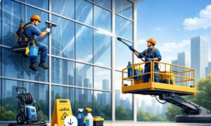 شركة تنظيف واجهات زجاج