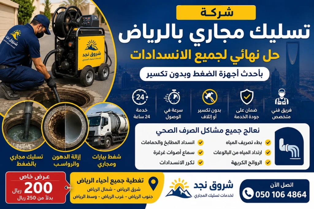 شركة تسليك مجاري بالرياض