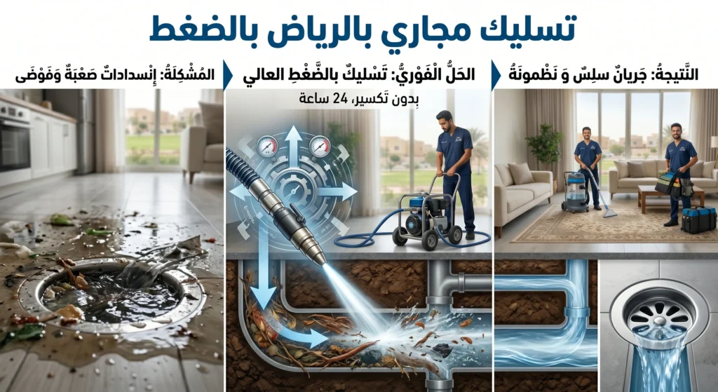 تسليك مجاري بالرياض بالضغط