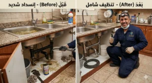 الفرق بين انسداد المطبخ وانسداد الحمام