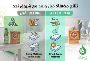 التخلص من الغبار وعث الفراش.