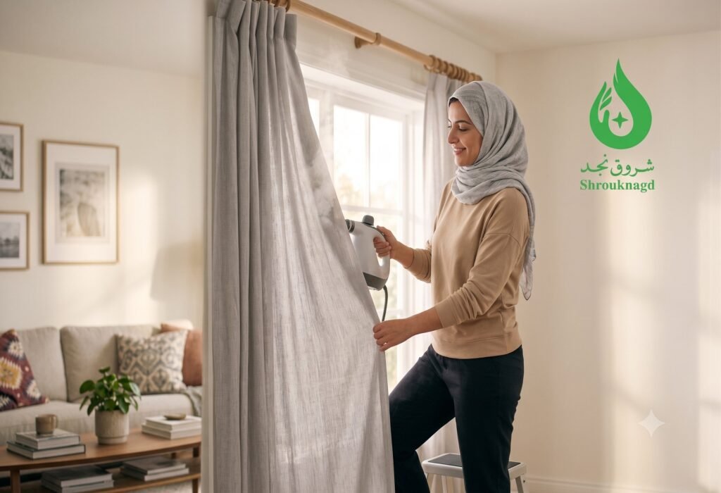 تنظيف الستائر