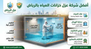 خدمات عزل خزانات المياه من الداخل في جميع أحياء الرياض 
