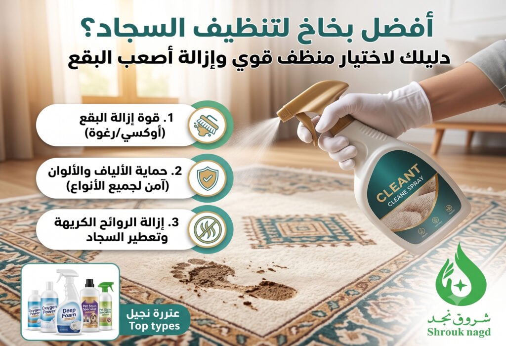 أفضل بخاخ لتنظيف السجاد