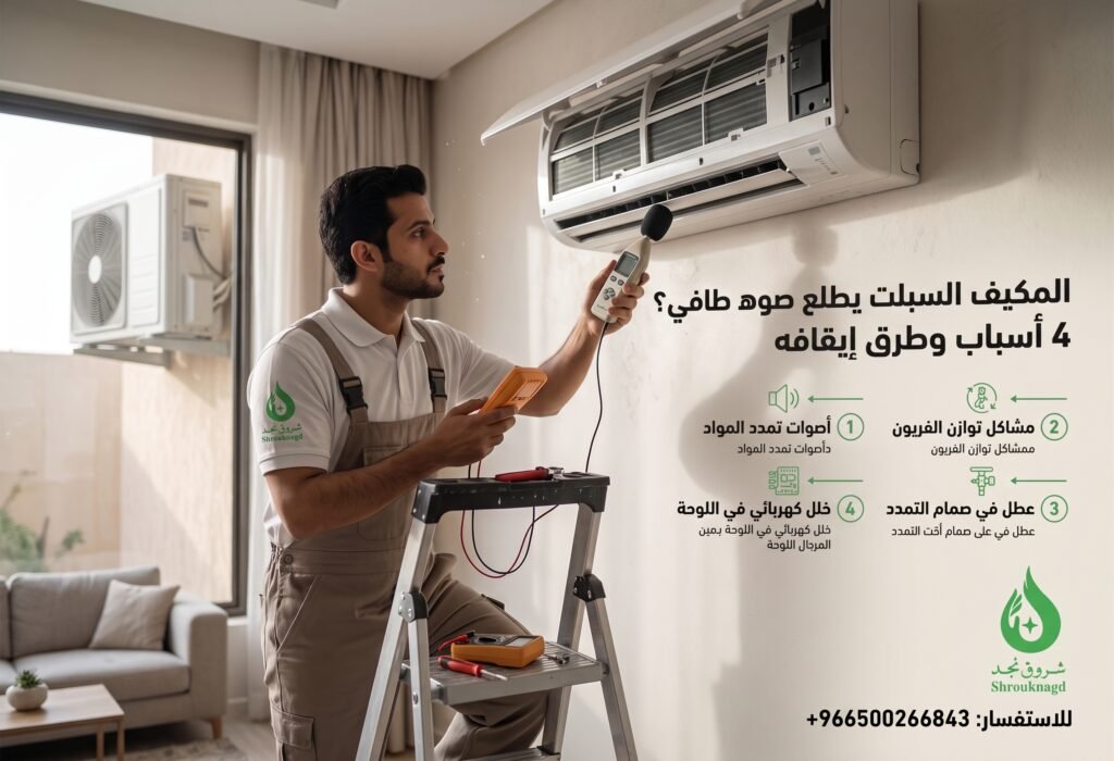 المكيف السبلت يطلع صوت وهو طافي