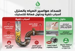 علامات انسداد مواسير المياه