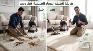 أفضل خلطة لتنظيف السجاد الفاتح