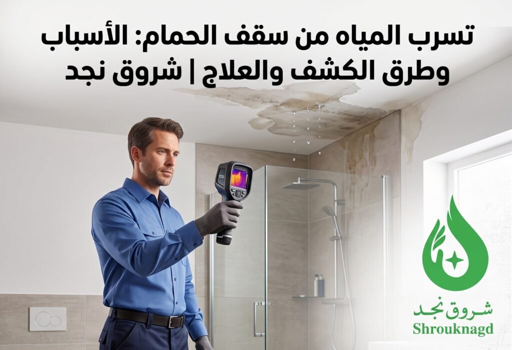 شركة متخصصة في كشف  تسرب المياه من سقف الحمام