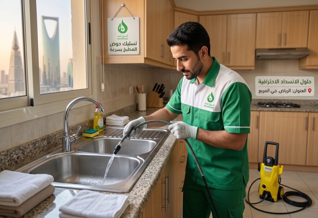 تسليك حوض المطبخ