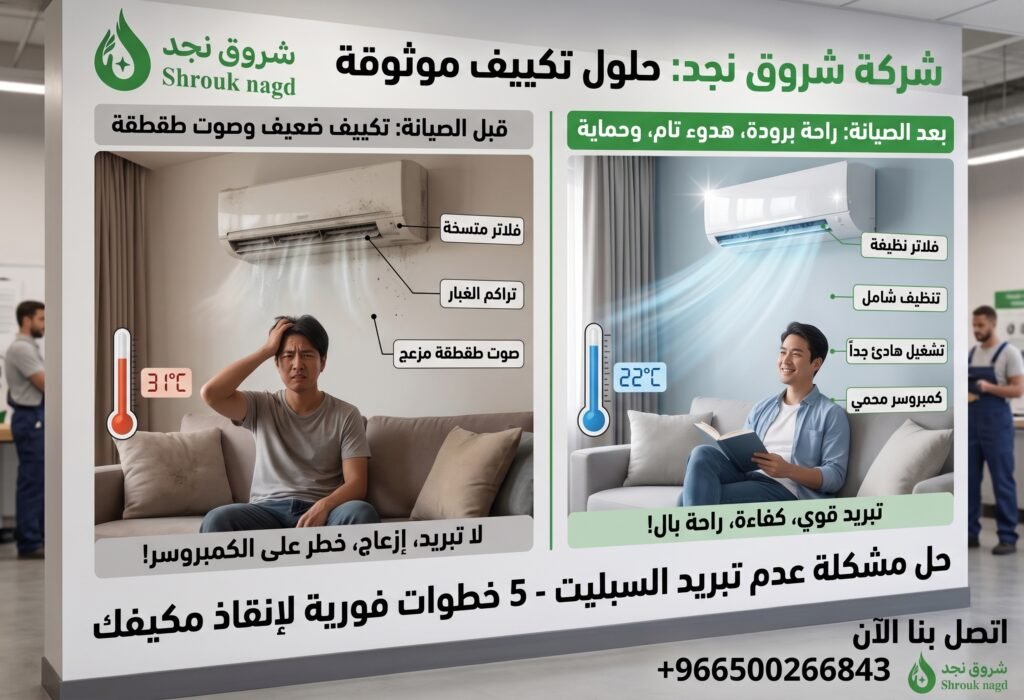 حل مشكلة عدم تبريد السبليت