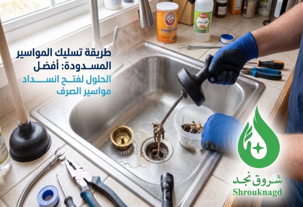 طريقة تسليك المواسير المسدودة
