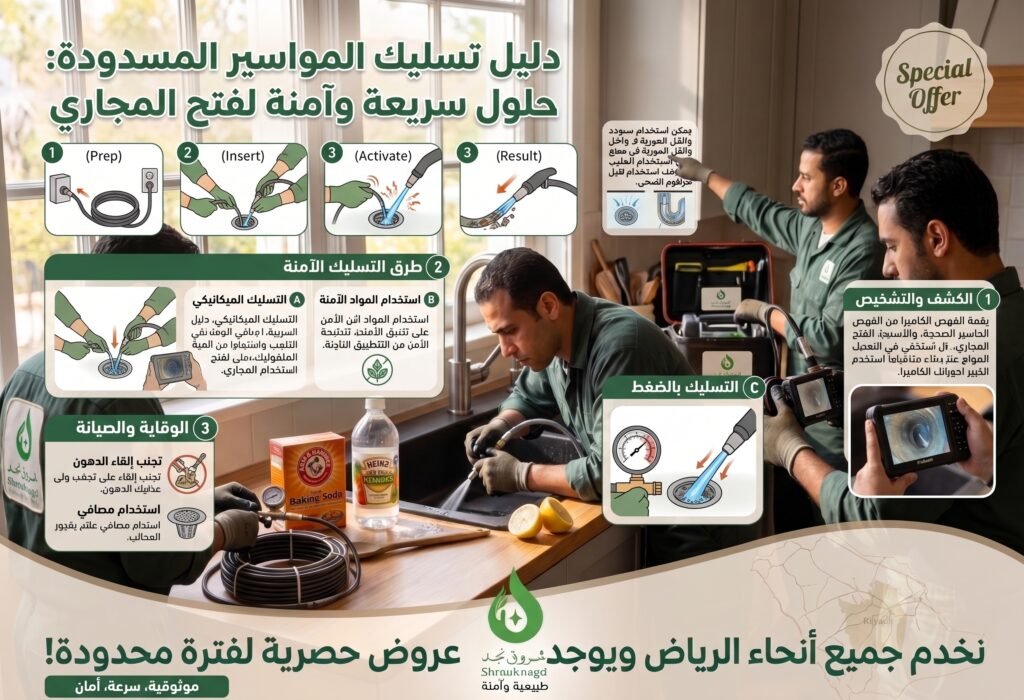 طريقة تسليك المواسير المسدودة