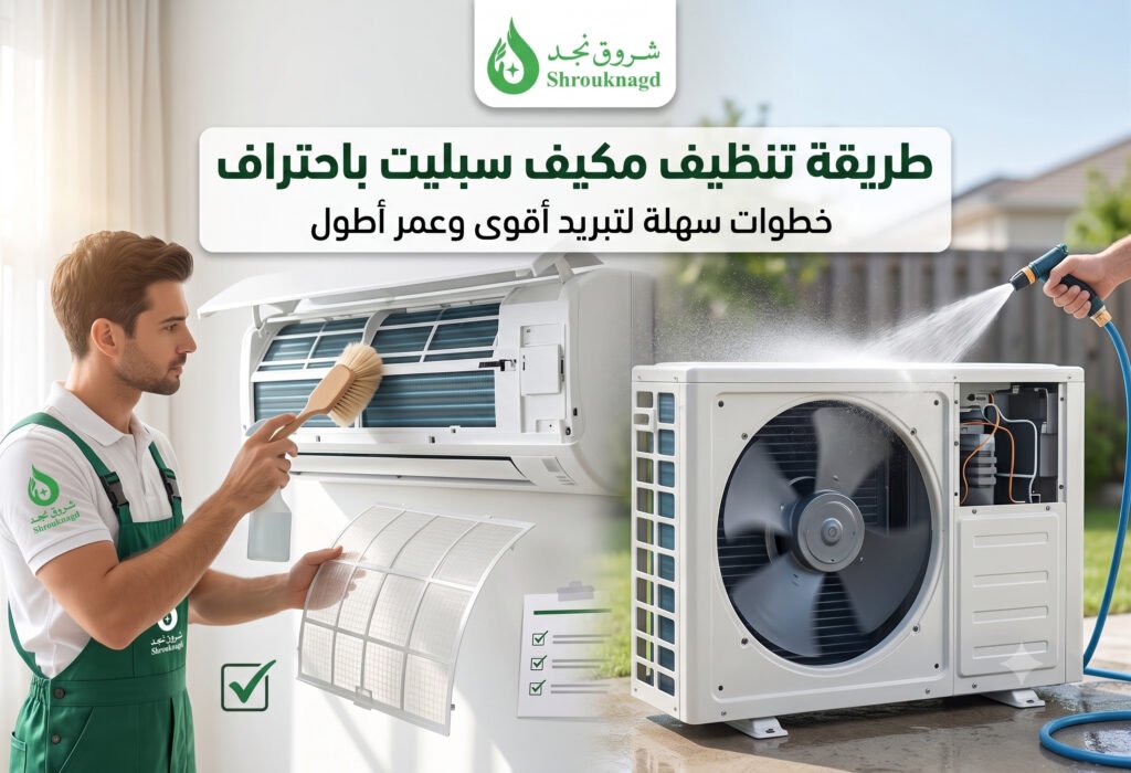 طريقة تنظيف مكيف سبليت