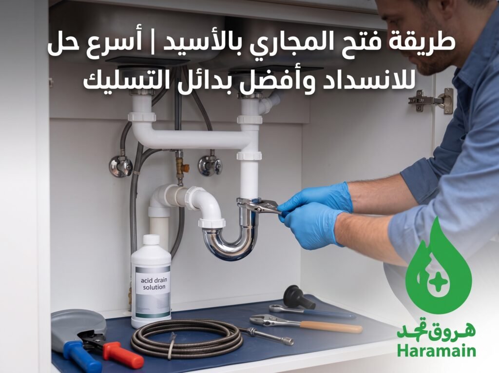 طريقة فتح المجاري بالأسيد