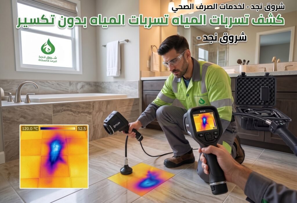 كيف اعرف مكان تسرب الماء تحت البلاط