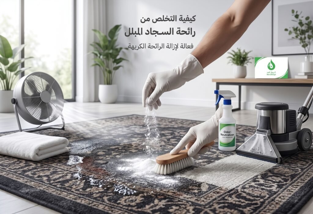 كيفية التخلص من رائحة السجاد المبلل
