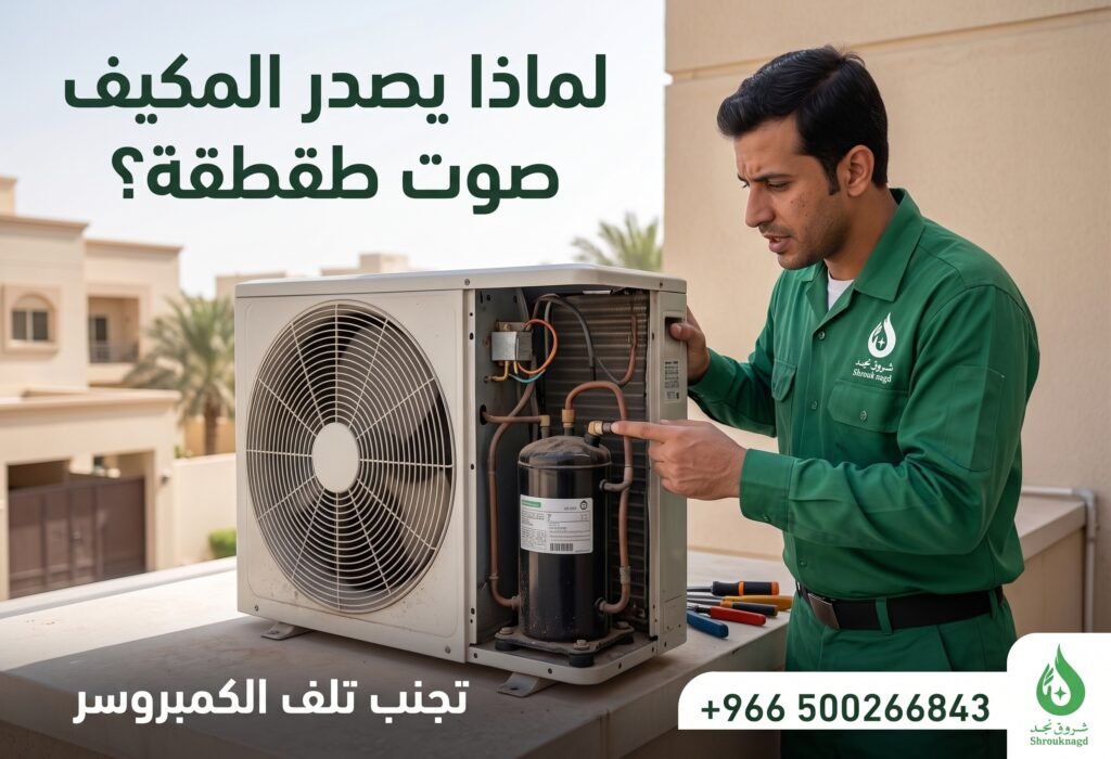 لماذا يصدر المكيف صوت طقطقة