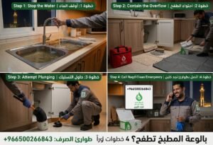 علامات خفية تسبق فيضان بلوعة المطبخ
