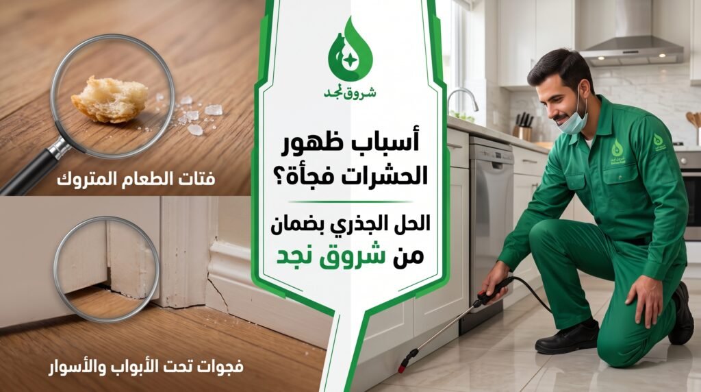 أسباب ظهور الحشرات في البيت