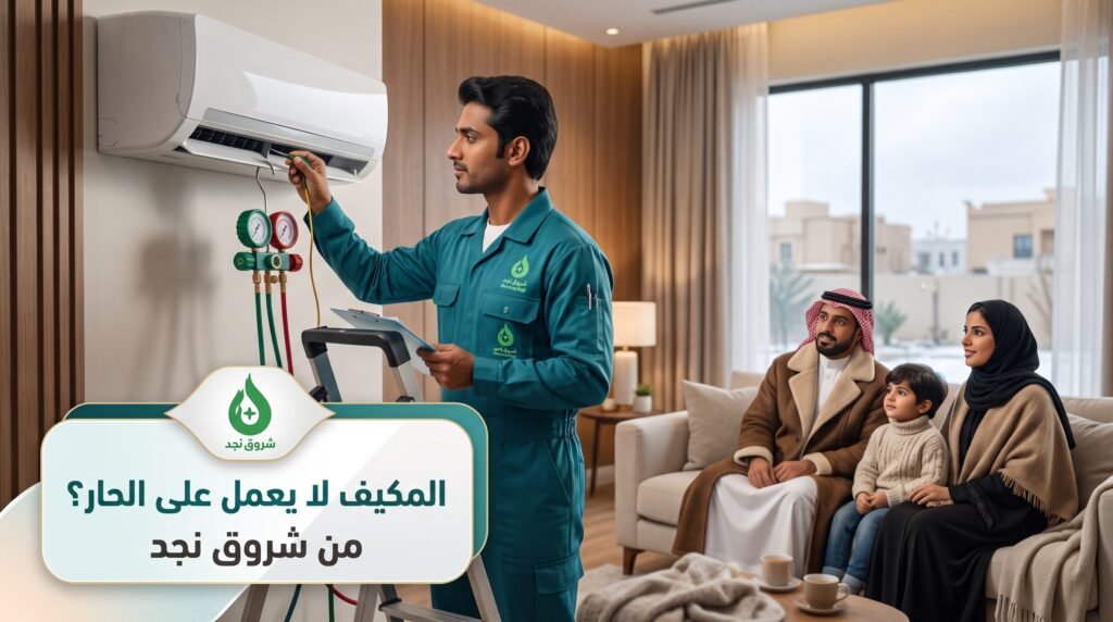 المكيف لا يعمل على الحار